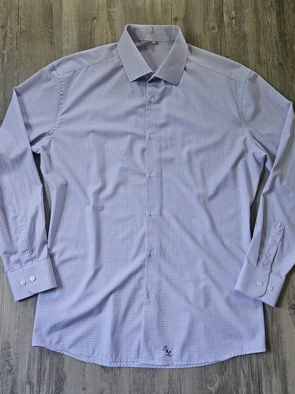 State And Liberty Men's Red And Blue Checkered Performance Button Up Shirt 2XL